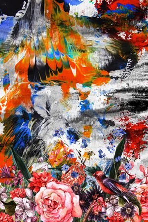 花卉印花华亿平台图片