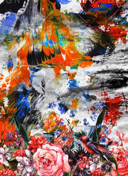 花卉印花华亿平台图片