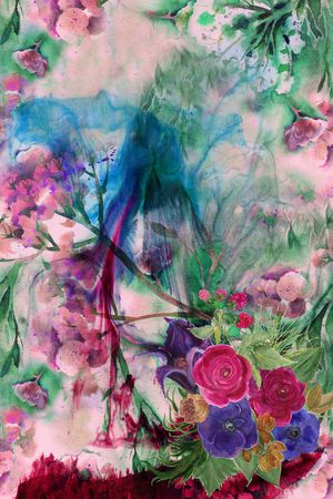 花卉印花华亿平台图片