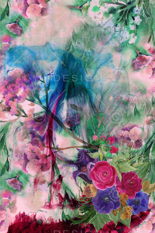 花卉印花华亿平台图片