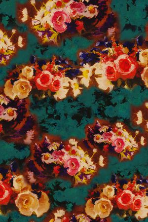 抽象花卉印花华亿平台图片