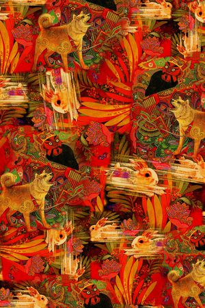 抽象印花华亿平台图片