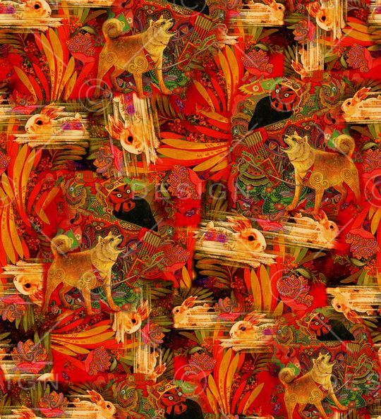 抽象印花华亿平台图片