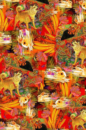 抽象印花华亿平台图片