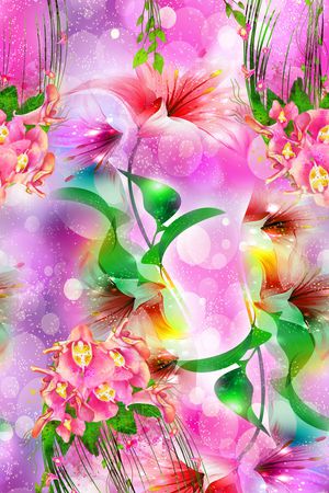 花卉印花华亿平台图片