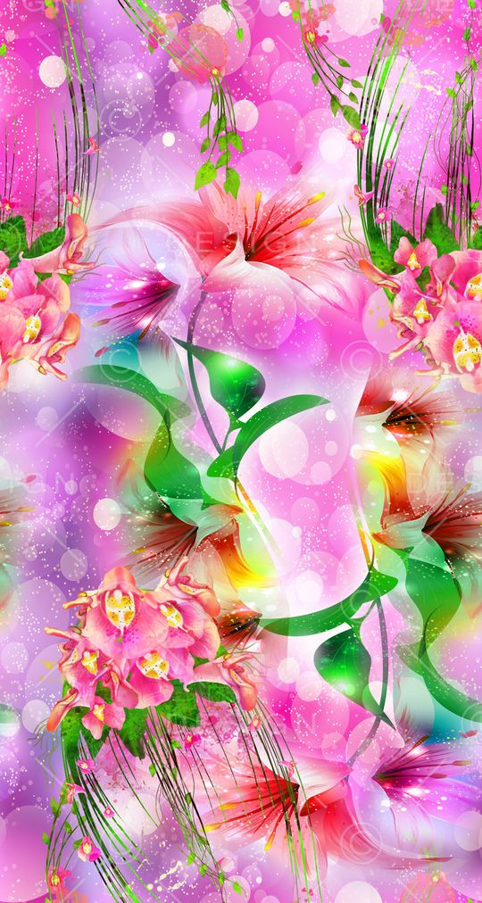 花卉印花华亿平台图片