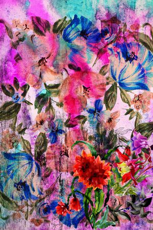 花卉印花华亿平台图片