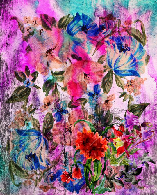 花卉印花华亿平台图片