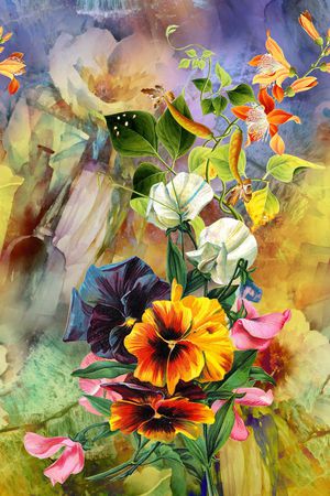 抽象印花华亿平台图片