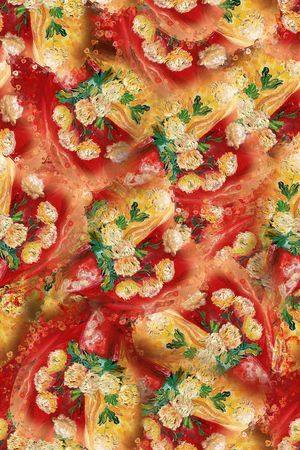 花卉印花华亿平台图片