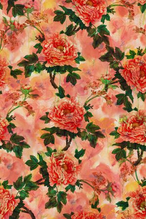 牡丹印花华亿平台图片