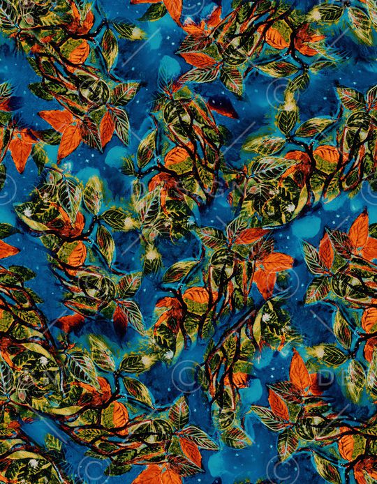 树枝印花华亿平台图片