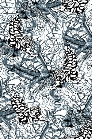 树枝印花华亿平台图片