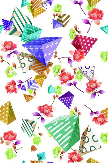 917494-立体几何花卉