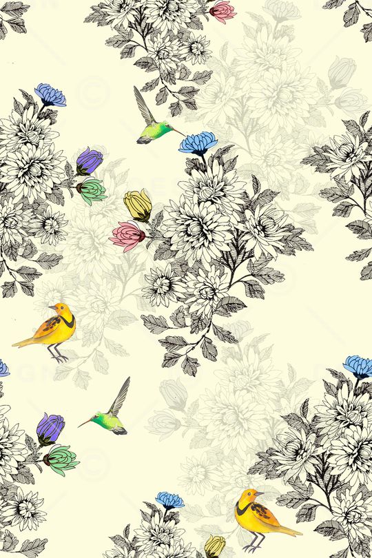 鸟印花华亿平台图片