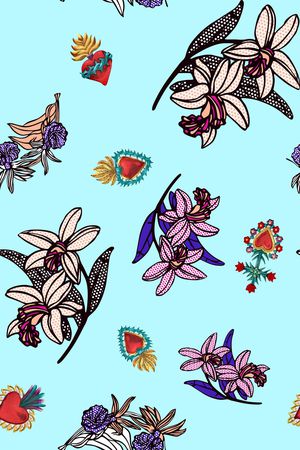 花卉印花华亿平台图片