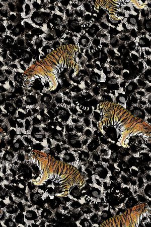 豹纹印花华亿平台图片