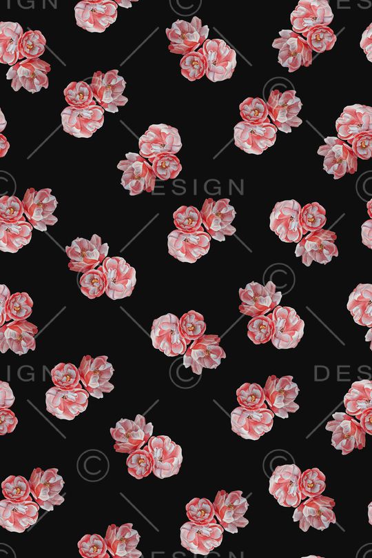 手绘花卉印花华亿平台图片