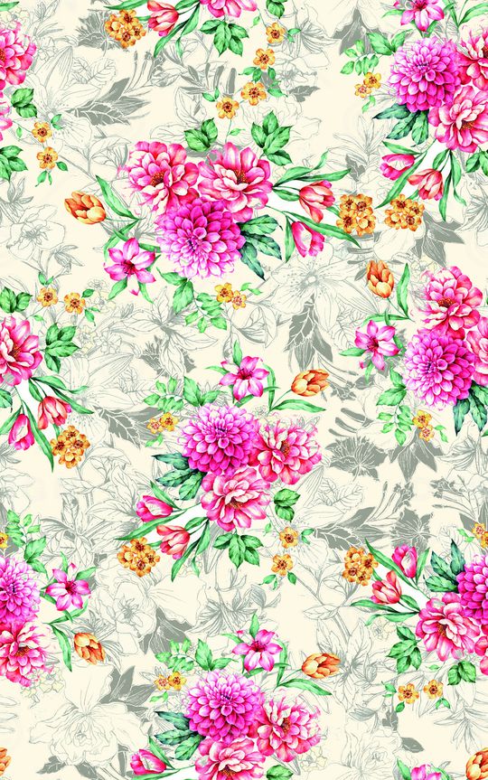 彩底花卉印花华亿平台图片