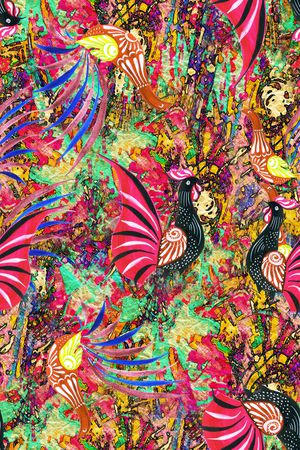 蝴蝶印花华亿平台图片