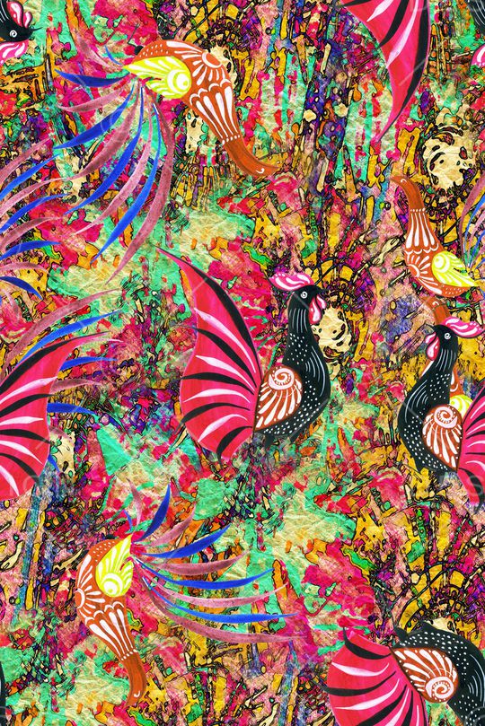 蝴蝶印花华亿平台图片