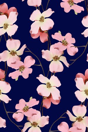 水彩花卉印花华亿平台图片