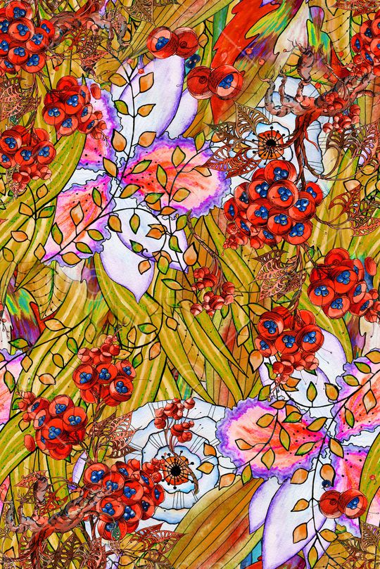 花卉印花华亿平台图片