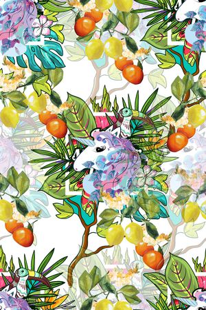 绿植树叶印花华亿平台图片