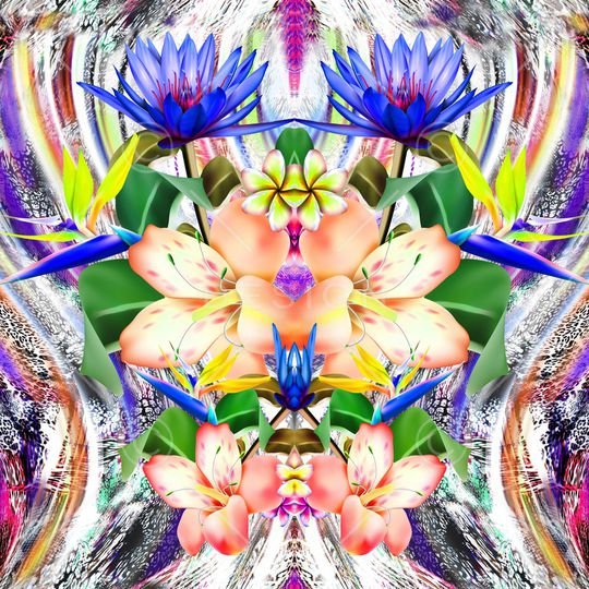 对称花印花华亿平台图片