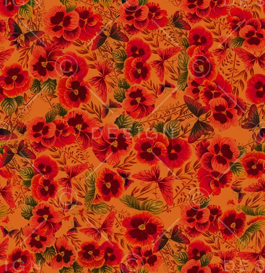 风格化花卉印花华亿平台图片