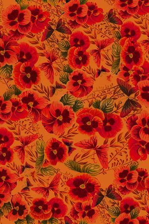 风格化花卉印花华亿平台图片