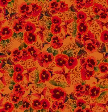 风格化花卉印花华亿平台图片