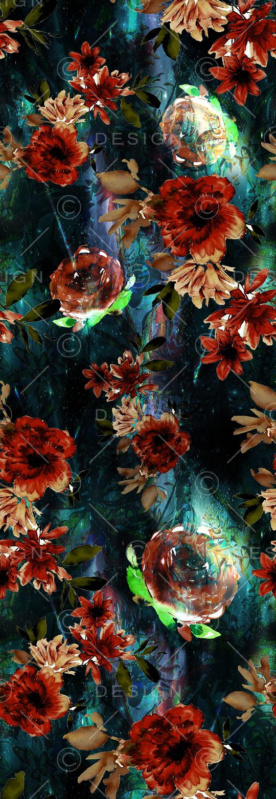 连衣裙印花华亿平台图片