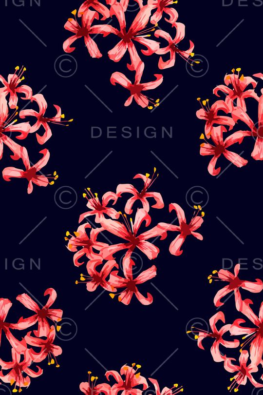 绣球花印花华亿平台图片