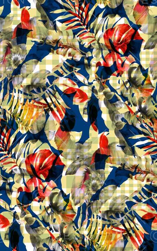 绿植树叶印花华亿平台图片