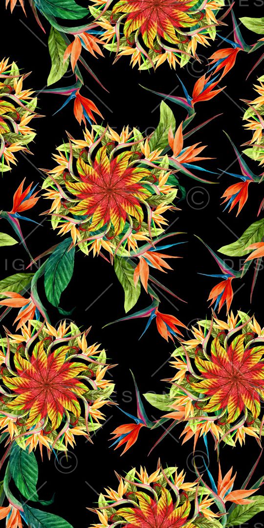 清爽底花卉印花华亿平台图片