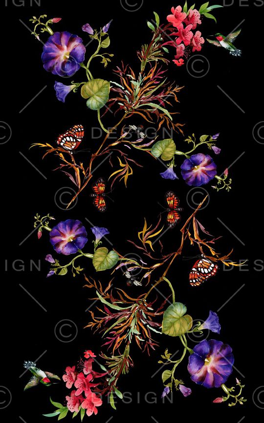 花卉印花华亿平台图片