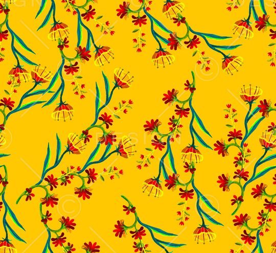 花卉印花华亿平台图片