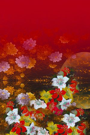 花卉印花华亿平台图片