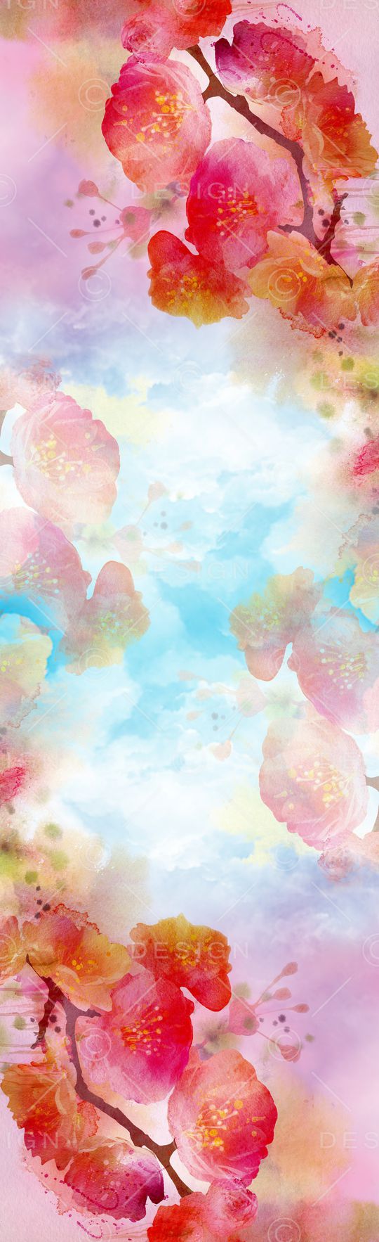 彩底花卉印花华亿平台图片