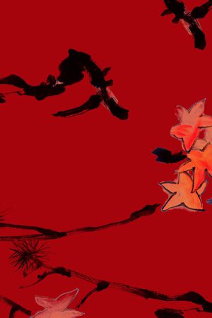 手绘花卉印花华亿平台图片