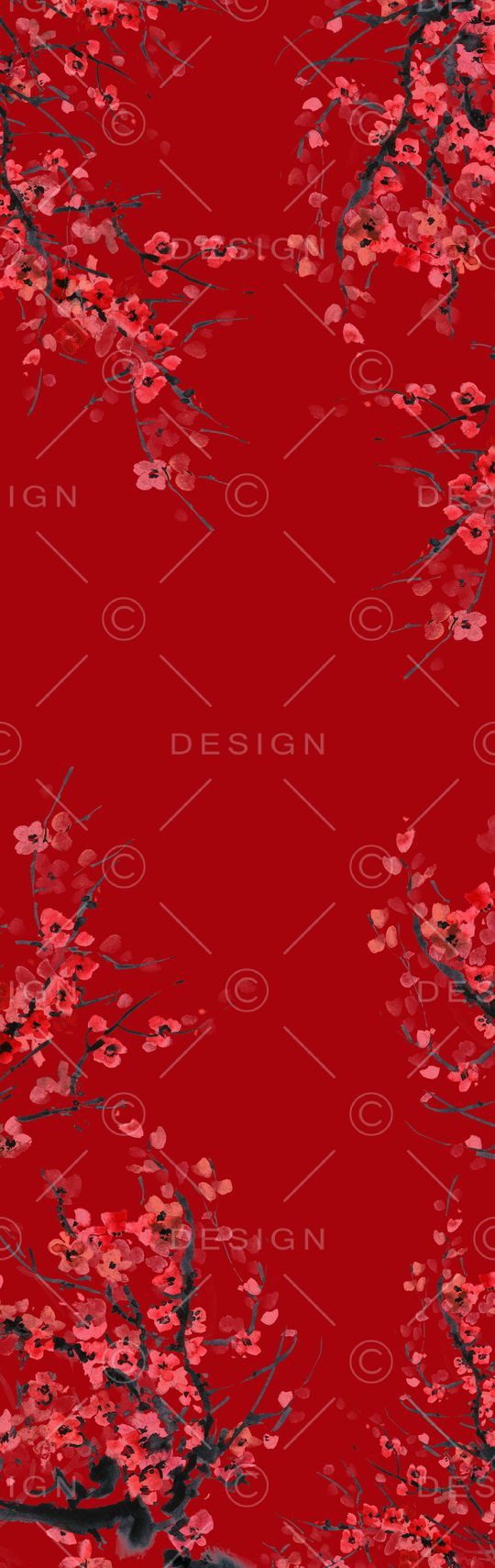 手绘花卉印花华亿平台图片