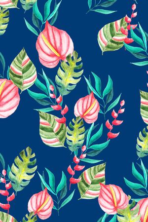 彩底花卉印花华亿平台图片