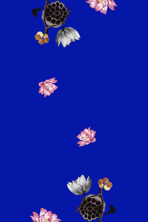 手绘花卉印花华亿平台图片