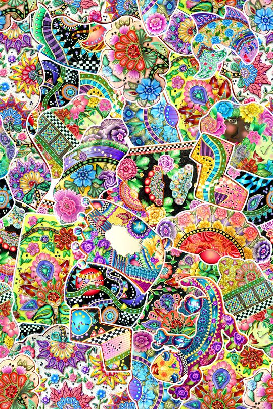 混合拼接印花华亿平台图片