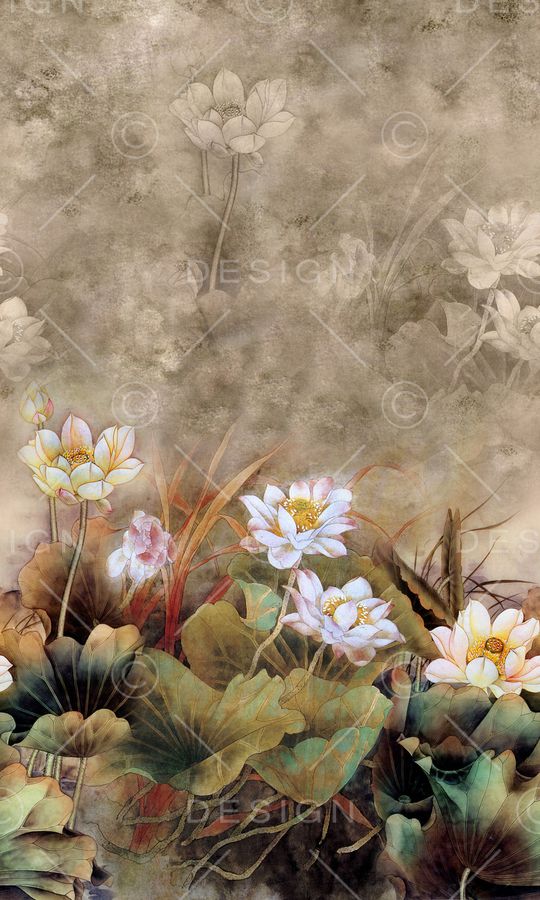 荷花印花华亿平台图片