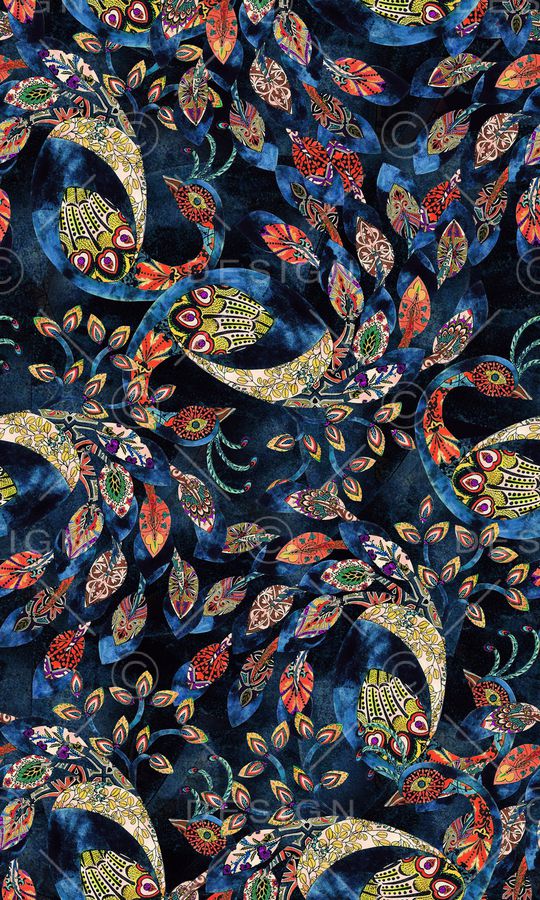 孔雀印花华亿平台图片