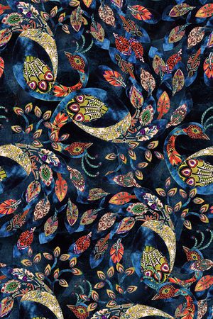 孔雀印花华亿平台图片