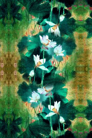 荷花印花华亿平台图片