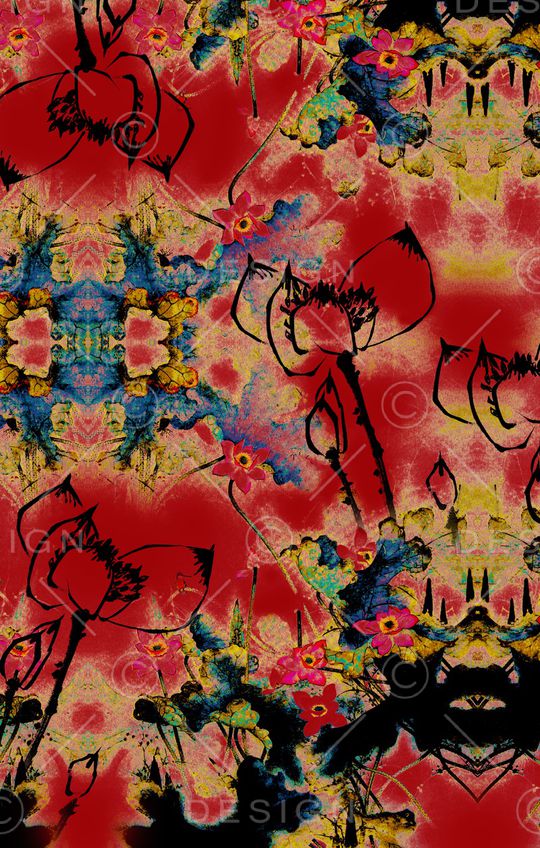 花卉印花华亿平台图片